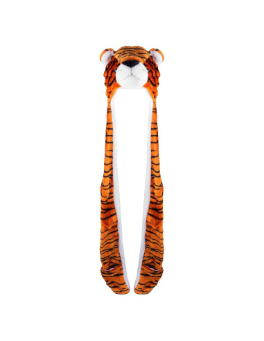 Gorro de Peluche de Tigre Super Z Outlet con Mitones para Invierno