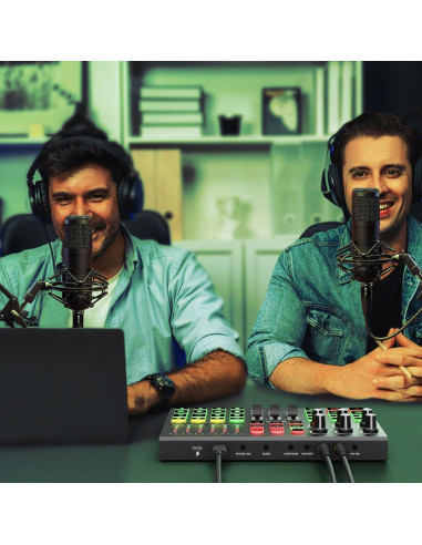 Equipo de Podcast para 2 Personas - Mezclador DJ MHS134