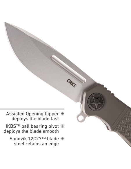 Cuchillo Plegable CRKT Homefront K252GXP, Hoja Sandvik 12C27 Cuchillo Plegable CRKT Homefront K252GXP, Hoja Sandvik 12C27