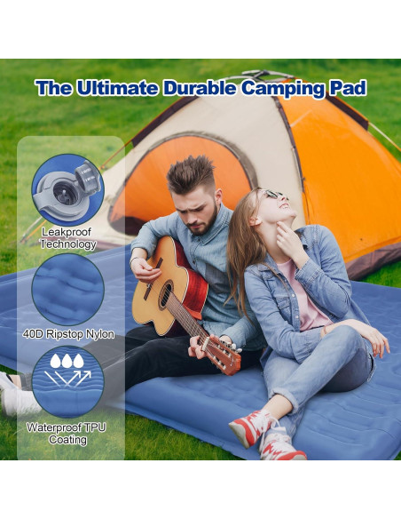 Colchón Inflable Doble CAMULAND 196x135 cm 4.7 cm Grosor Colchón Inflable Doble CAMULAND 196x135 cm 4.7 cm Grosor