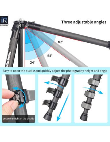 Trípode de Viaje INNOREL P254CF 60" Fibra de Carbono 12kg
