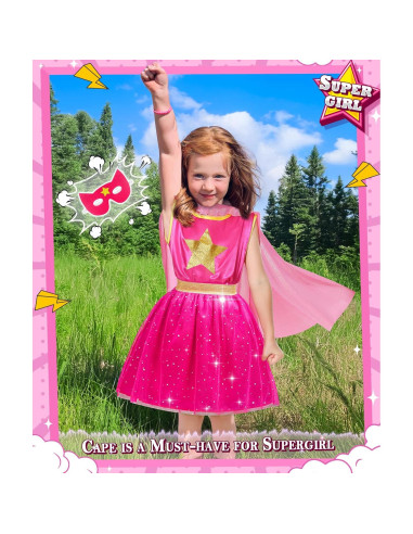 Disfraz de Princesa Jeowoqao para Niñas 3-6 Años con Accesorios