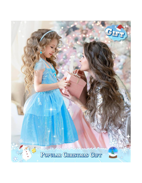 Disfraz de Princesa Jeowoqao para Niñas 3-6 Años con Accesorios Disfraz de Princesa Jeowoqao para Niñas 3-6 Años con Accesorios