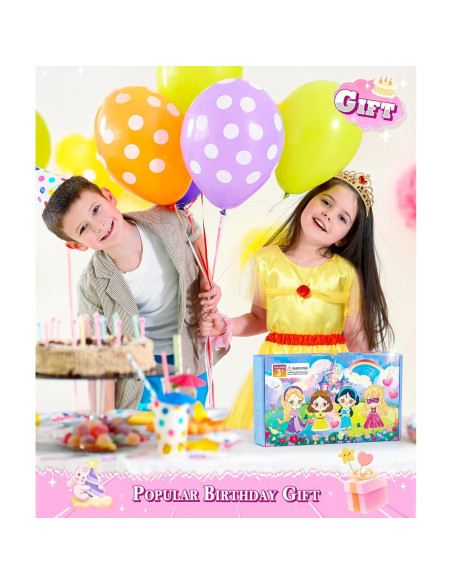 Disfraz de Princesa Jeowoqao para Niñas 3-6 Años con Accesorios Disfraz de Princesa Jeowoqao para Niñas 3-6 Años con Accesorios