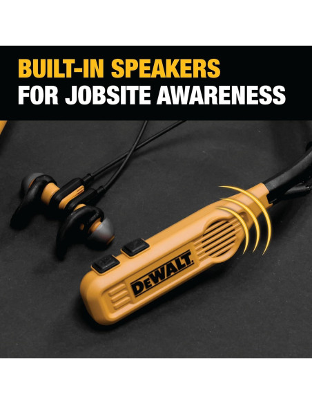 Auriculares Bluetooth DEWALT Jobsite Pro Max 60h Resistencia Auriculares Bluetooth DEWALT Jobsite Pro Max 60h Resistencia