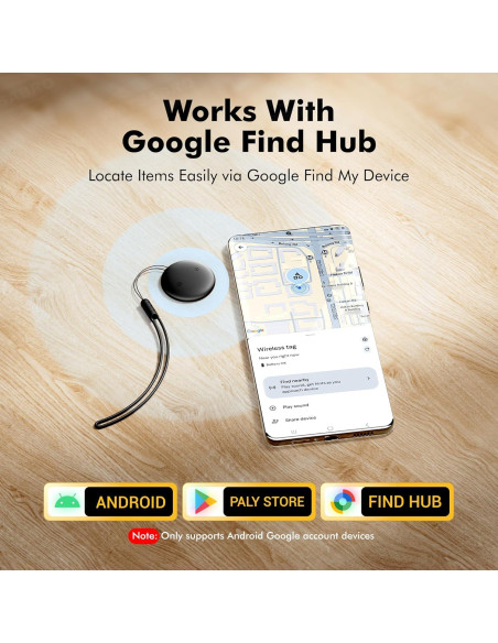 Etiquetas Bluetooth WATSABRO - Paquete de 4 para Android - Rastreador IP66 Etiquetas Bluetooth WATSABRO - Paquete de 4 para Android - Rastreador IP66