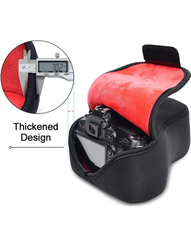 Funda de Cámara DSLR CADeN Mediana Negra Neopreno Impermeable