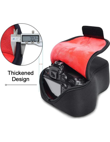 Funda de Cámara DSLR CADeN Mediana Negra Neopreno Impermeable Funda de Cámara DSLR CADeN Mediana Negra Neopreno Impermeable