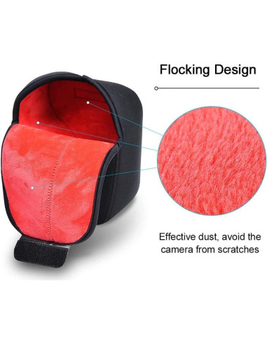 Funda de Cámara DSLR CADeN Mediana Negra Neopreno Impermeable