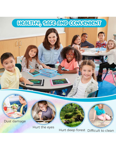 Tableta de Escritura LCD Epakh 16 PCS 21.6 cm para Niños