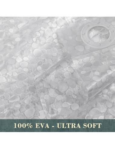 Cortina de Ducha EVA ABLUEN 180x188cm Impermeable Piedra