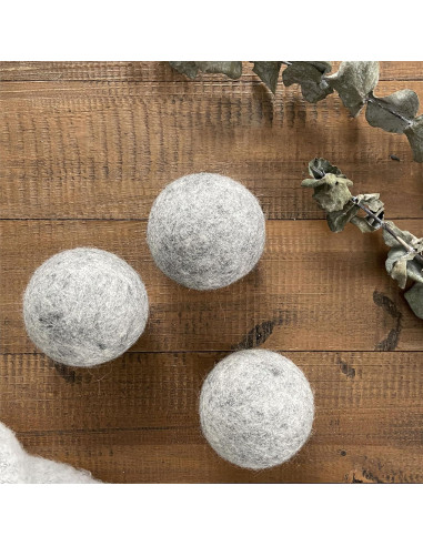 GLEENER Dots para Secadora - 3 Bolas de Lana Natural