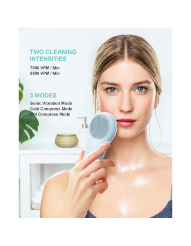 Cepillo Facial Limpiador EZBASICS F518 Impermeable 3 Modos