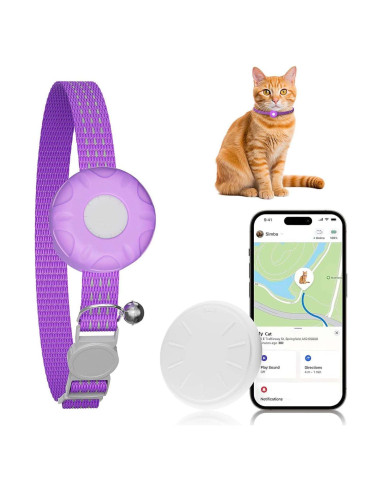 Rastreador GPS para Gatos ZFSJTAG, Ligero y Sin Cuota Mensual