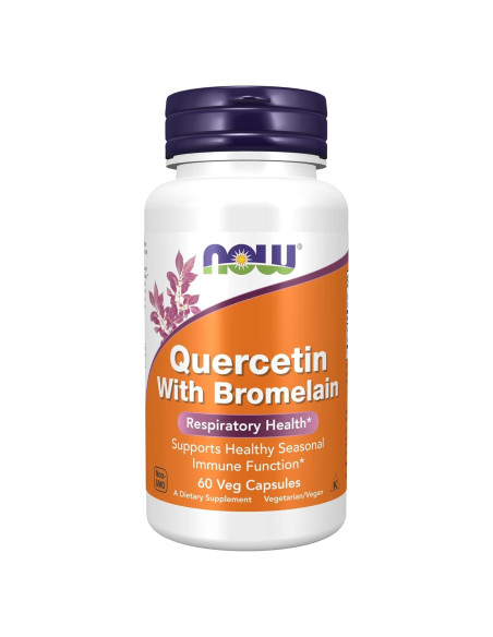 Suplemento NOW Quercetina con Bromelina 60 Cápsulas Veganas Suplemento NOW Quercetina con Bromelina 60 Cápsulas Veganas