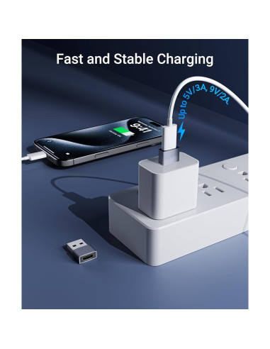 Adaptador USB C a USB Hembra Pack de 3 Syntech Gris Espacial