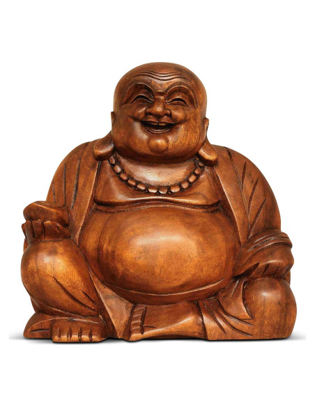 Estatua de Buda Feliz de Madera G6 Collection 20 cm Hecha a Mano Estatua de Buda Feliz de Madera G6 Collection 20 cm Hecha a Mano