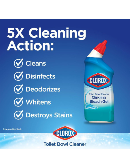 Clorox Baño Ultra Espumador y Limpiador de Inodoro Gel 2x1 Clorox Baño Ultra Espumador y Limpiador de Inodoro Gel 2x1