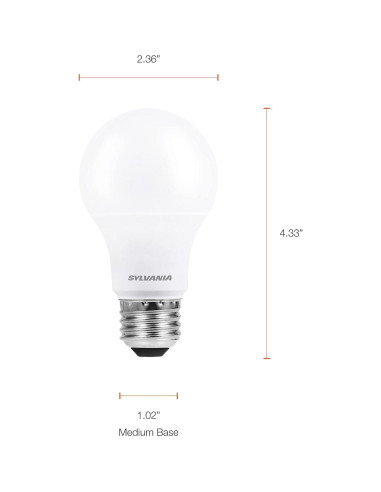 Bombilla LED A19 Sylvania 14.5W 1450 lúmenes 2700K 6 unidades