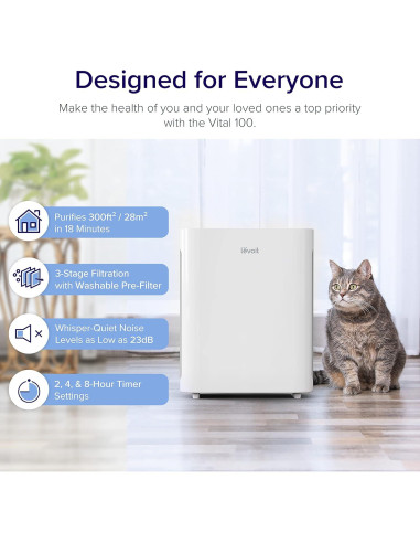 Humidificador y Purificador de Aire LEVOIT 3L Silencioso para Dormitorio