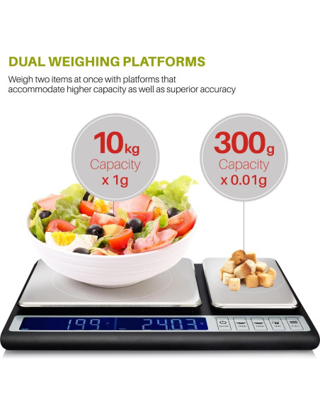 Báscula de Cocina Digital Smart Weigh Acero Inoxidable 10kg Báscula de Cocina Digital Smart Weigh Acero Inoxidable 10kg