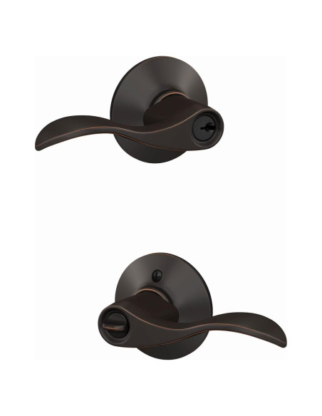 Cerradura de Entrada Schlage F51A Accent Bronce Envejecido Cerradura de Entrada Schlage F51A Accent Bronce Envejecido