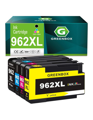 Cartucho de Tinta GREENBOX 962 XL Reemplazo para HP OfficeJet Pro
