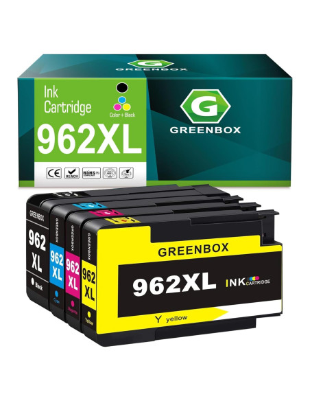Cartucho de Tinta GREENBOX 962 XL Reemplazo para HP OfficeJet Pro Cartucho de Tinta GREENBOX 962 XL Reemplazo para HP OfficeJet Pro