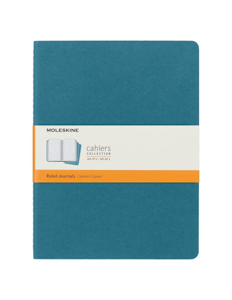 Cuaderno Moleskine Cahier Tapa Blanda Grande Azul 3 Pzas Cuaderno Moleskine Cahier Tapa Blanda Grande Azul 3 Pzas