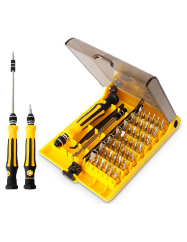 Juego de Destornilladores Mini 45 en 1 VCOO con Pinzas y Extensión