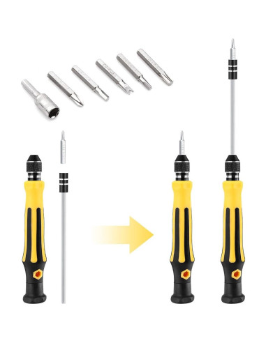 Juego de Destornilladores Mini 45 en 1 VCOO con Pinzas y Extensión