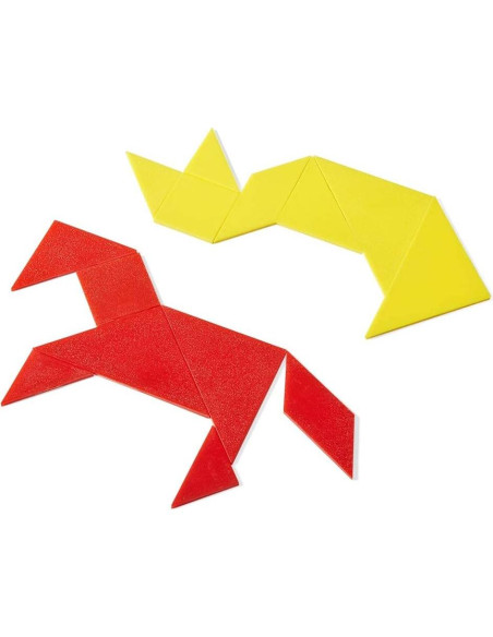 Tangram de Plástico ETA hand2mind, Set de 4 Piezas