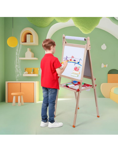 Caballete de Arte para Niños RELAXORIX - Altura Ajustable, Doble Cara