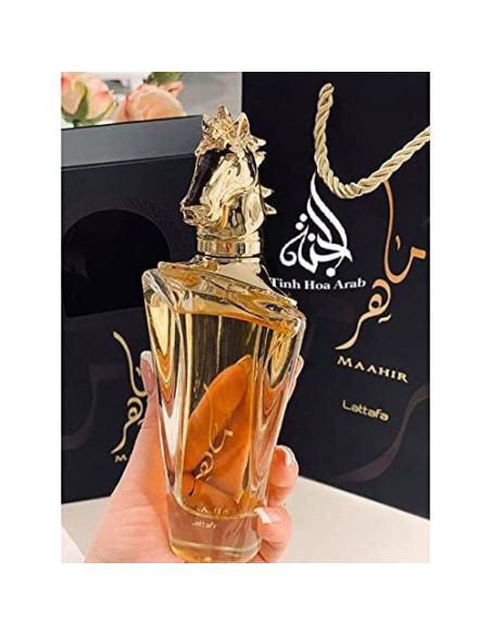Eau de Parfum Lattafa Maahir 100 ml Unisex - Notas Amaderadas Eau de Parfum Lattafa Maahir 100 ml Unisex - Notas Amaderadas