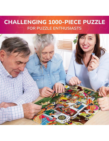 Puzzle Quokka 1000 Piezas Adducate - Rompecabezas Colorido Familiar