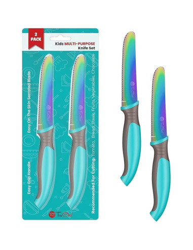Juego de cuchillos para niños TruChef 2 Pcs acero inoxidable
