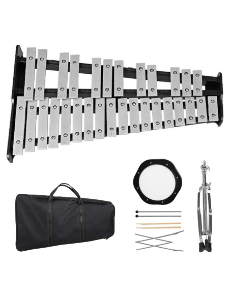 Kit Glockenspiel de Percusión Giantex 30 Notas con Soporte y Funda Kit Glockenspiel de Percusión Giantex 30 Notas con Soporte y Funda