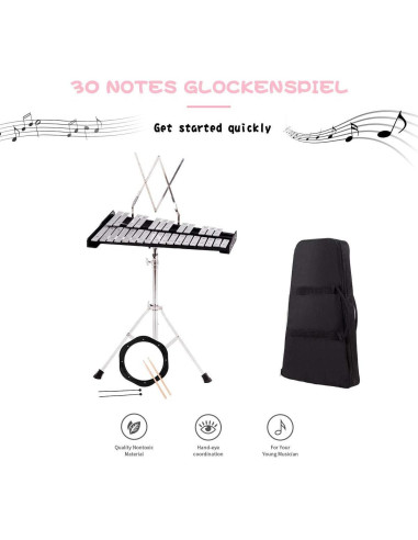 Kit Glockenspiel de Percusión Giantex 30 Notas con Soporte y Funda