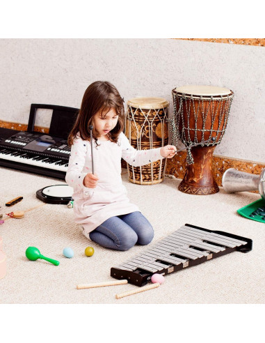Kit Glockenspiel de Percusión Giantex 30 Notas con Soporte y Funda