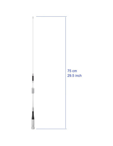 Antena de Radio Móvil Bingfu PL259 VHF UHF 136-470MHz 50W