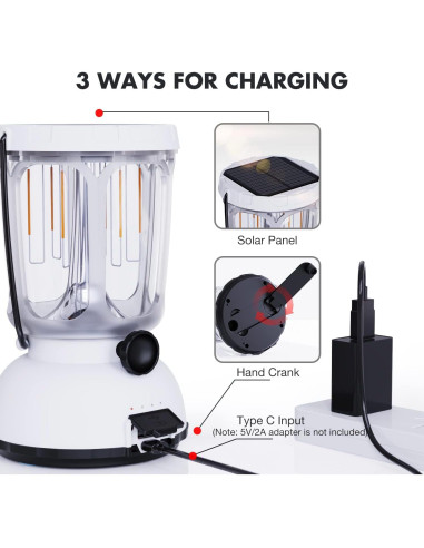 Linterna de Camping y Radio de Emergencia Mesqool 6000mAh