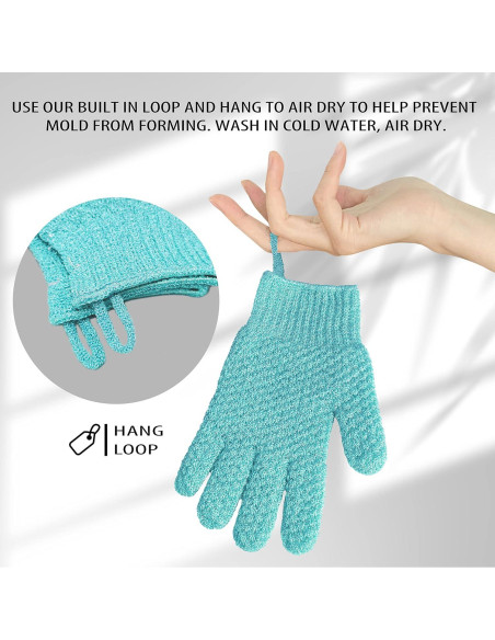 Guantes Exfoliantes Evridwear Azul Ángel Pesado 100% Nylon Guantes Exfoliantes Evridwear Azul Ángel Pesado 100% Nylon