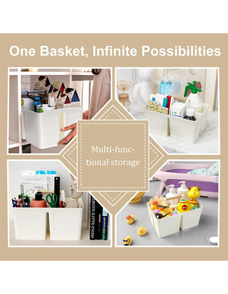 Caddy de Ducha Portátil Xuhdukc Blanco 27.4x19.7x18.4 cm Caddy de Ducha Portátil Xuhdukc Blanco 27.4x19.7x18.4 cm