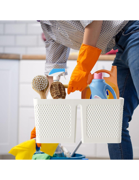 Caddy de Ducha Portátil Xuhdukc Blanco 27.4x19.7x18.4 cm Caddy de Ducha Portátil Xuhdukc Blanco 27.4x19.7x18.4 cm