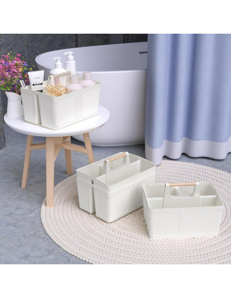 Caddy de Ducha Portátil Xuhdukc Blanco 27.4x19.7x18.4 cm Caddy de Ducha Portátil Xuhdukc Blanco 27.4x19.7x18.4 cm