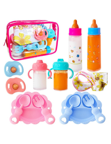 Set de 15 Accesorios para Muñecas Bebé Niurewan - Botellas Mágicas
