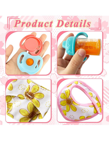 Set de 15 Accesorios para Muñecas Bebé Niurewan - Botellas Mágicas