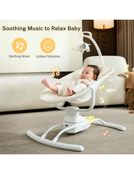 Columpio Eléctrico para Bebés BY059 - 3 Velocidades, 9.1 kg Columpio Eléctrico para Bebés BY059 - 3 Velocidades, 9.1 kg