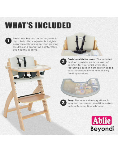 Silla Alta de Madera Abiie Beyond Junior Ajustable 113.4 Kg