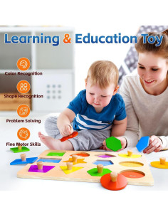 Rompecabezas de Madera SYHLN para Niños 1-3 Años - Juguete Educativo 2